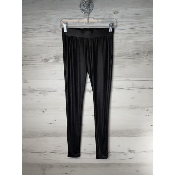 Candie's Leggings Womens Small Black Stretch Pull On Elastic Waist Poly Spandex - Picture 1 of 8